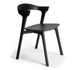 oak bok  black dining chair