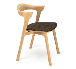 oak bok dining chair - dark brown