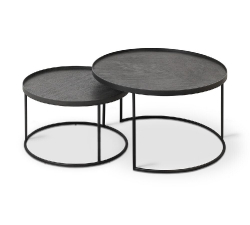 round tray coffee table set - 